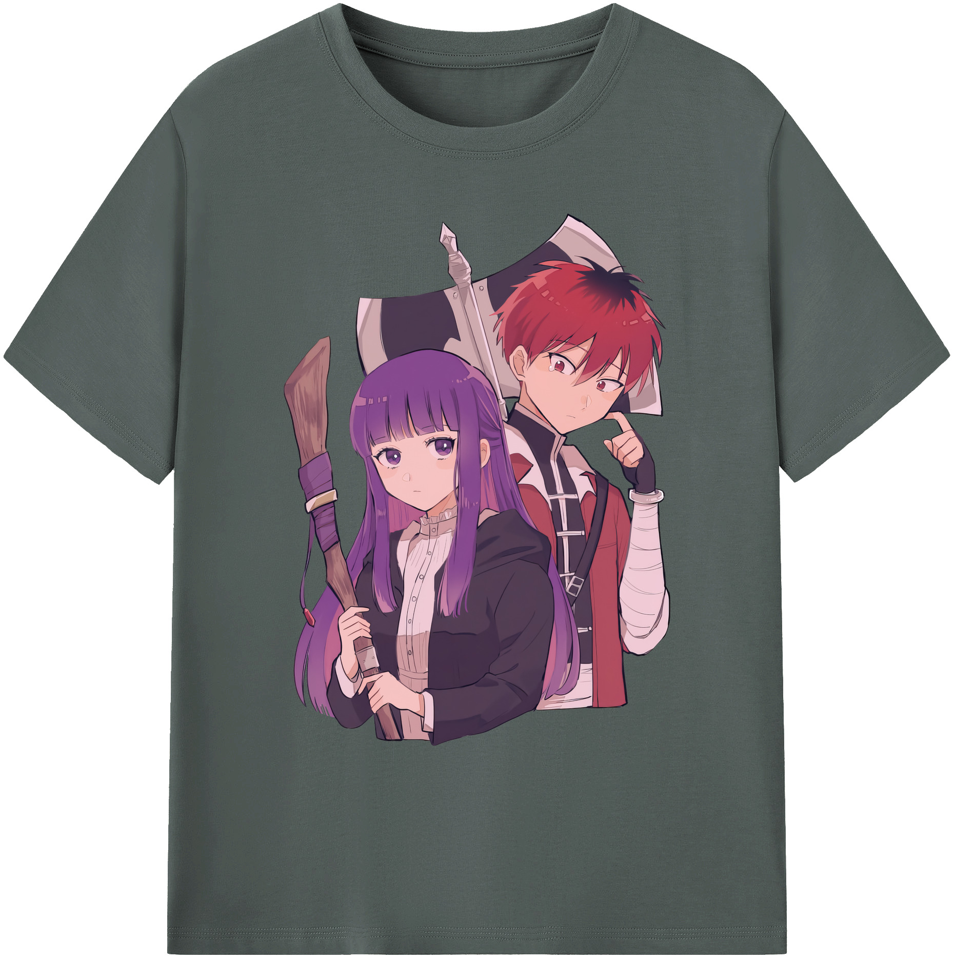 （画像用） 葬送のフリーレン Frieren 綿100％ メンズ半袖Tシャツ｜肌触りやわらか＆通気性